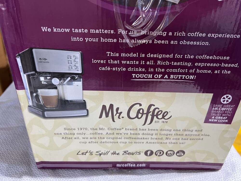 Mr. Coffee Café Barista Espresso, Cappuccino, and Latte Maker (BVMC-ECMP1000 Ser